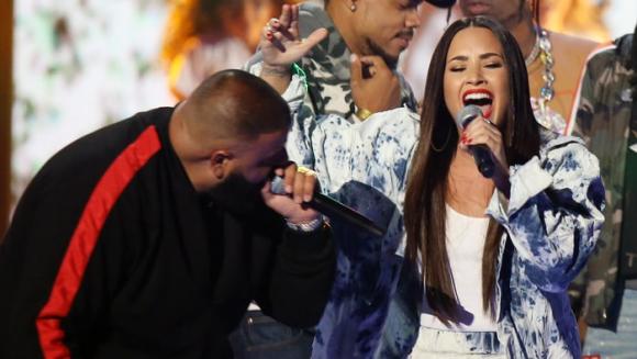 Demi Lovato & DJ Khaled at Allstate Arena